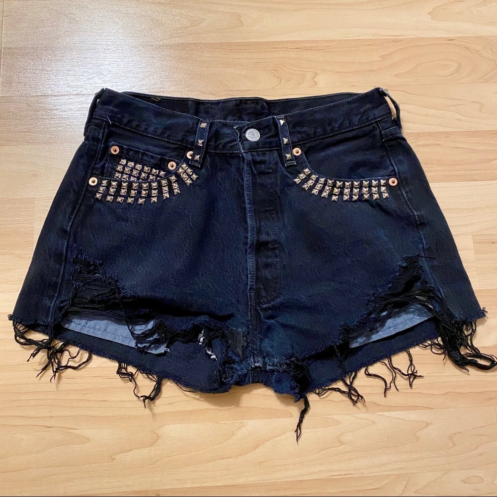 Studded Levi’s High Waisted Shorts